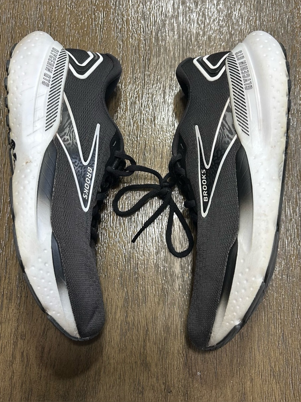 Brooks Glycerin GTS 21 Running Shoes Women's Size 9.5 B Black White